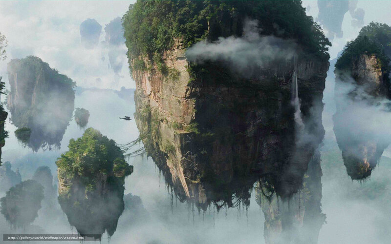 Floating islands in mist