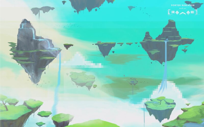 Floating Islands in Sky — Teal