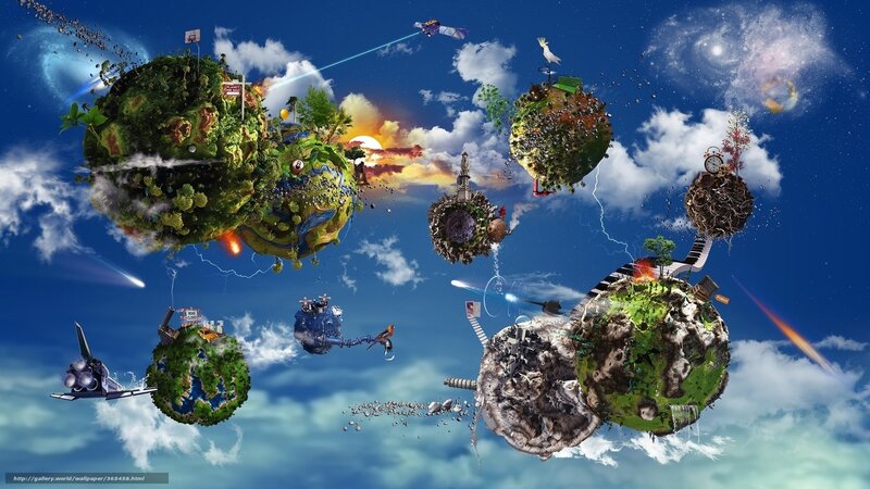 floating islands in sky