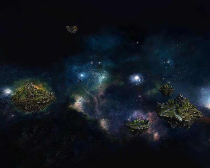 Floating Islands in Space — Black
