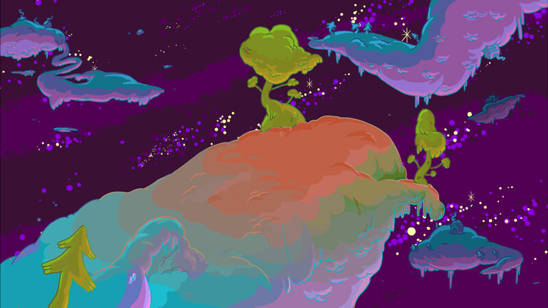 floating islands in space