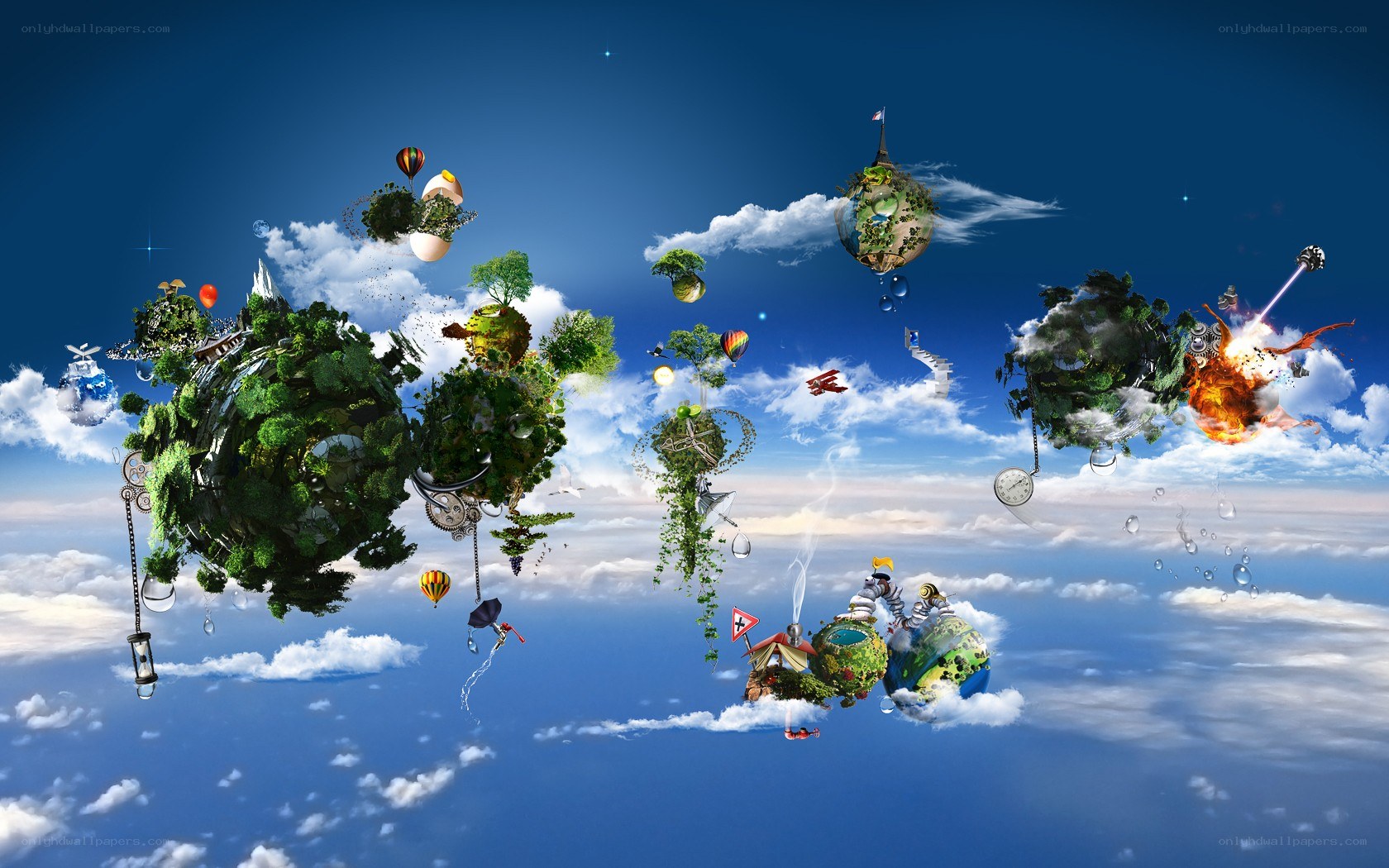 floating islands in the sky