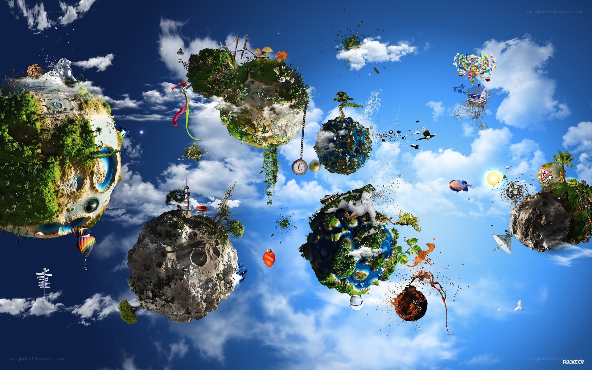 Floating islands in the sky