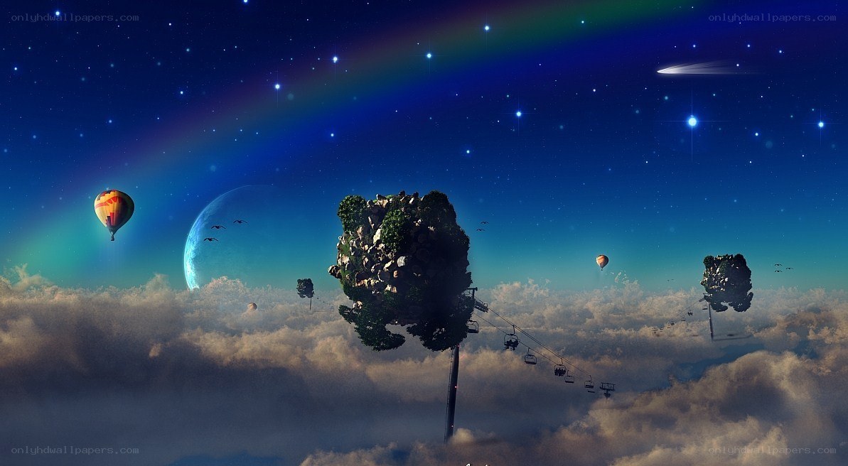 floating islands in the sky
