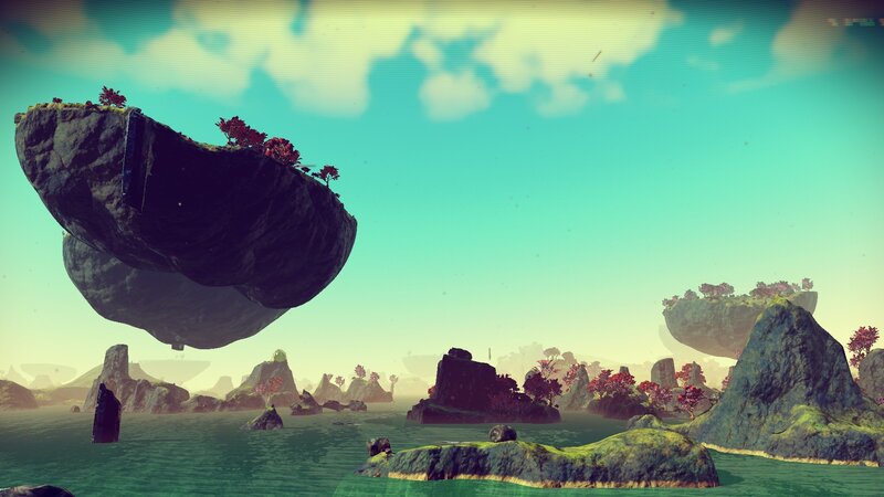 Floating Islands in Water — Teal