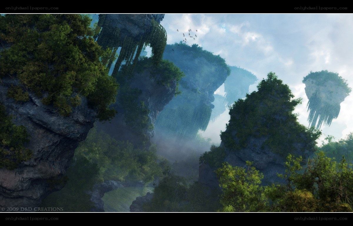 floating islands landscape