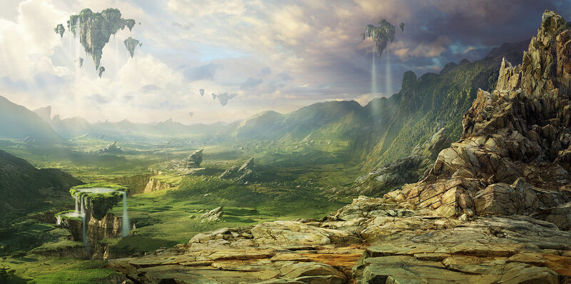 floating islands landscape