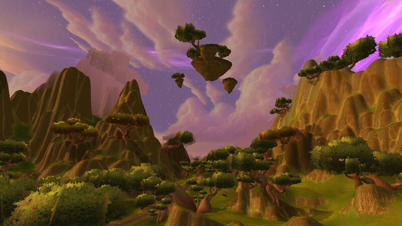 Floating Islands Landscape — Purple