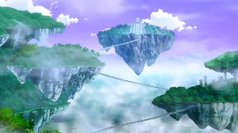 Floating Islands with Bridges — Purple