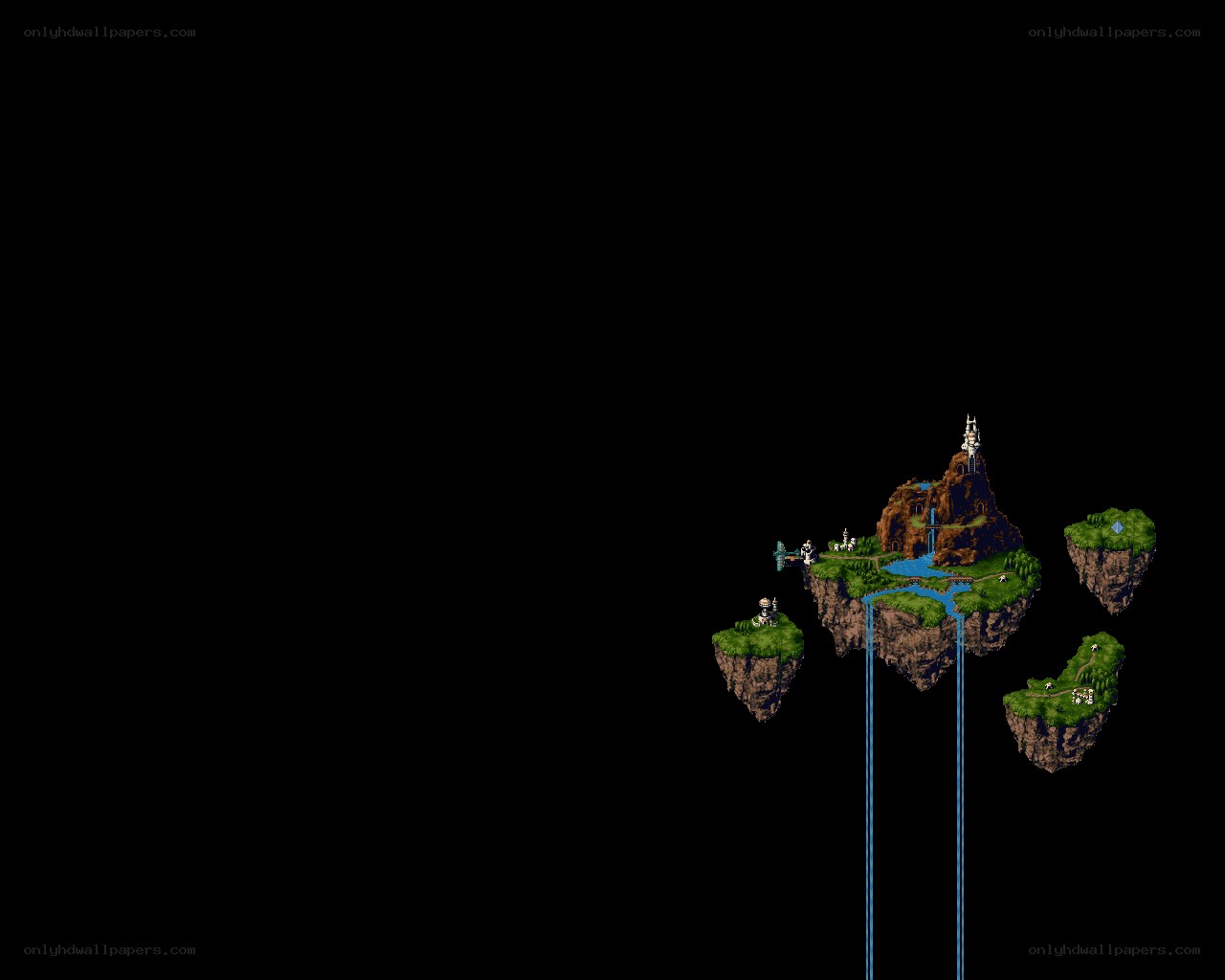 floating islands with castle