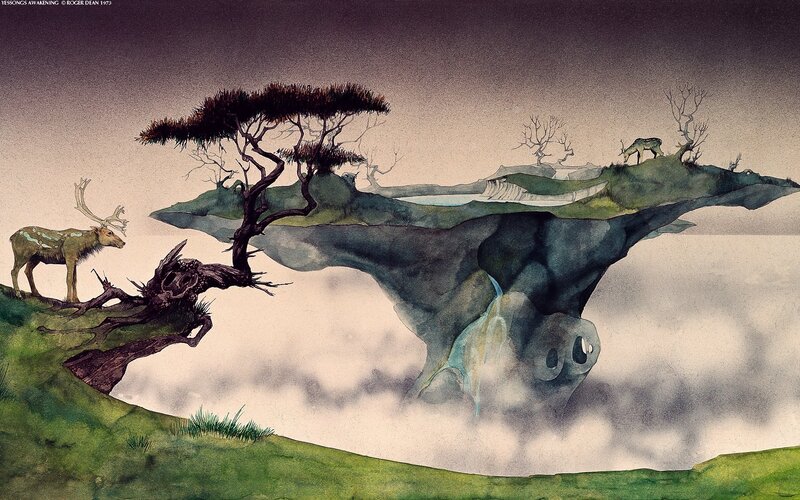 Floating Islands with Deer