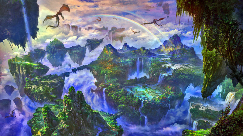 Floating Islands with Dragons