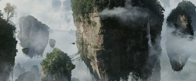 floating islands with helicopter