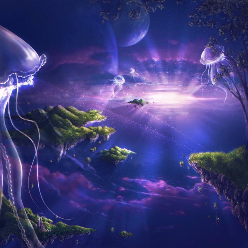 Floating Islands with Jellyfish