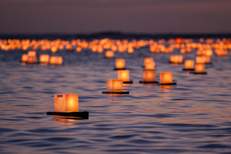 Floating Lanterns on Water