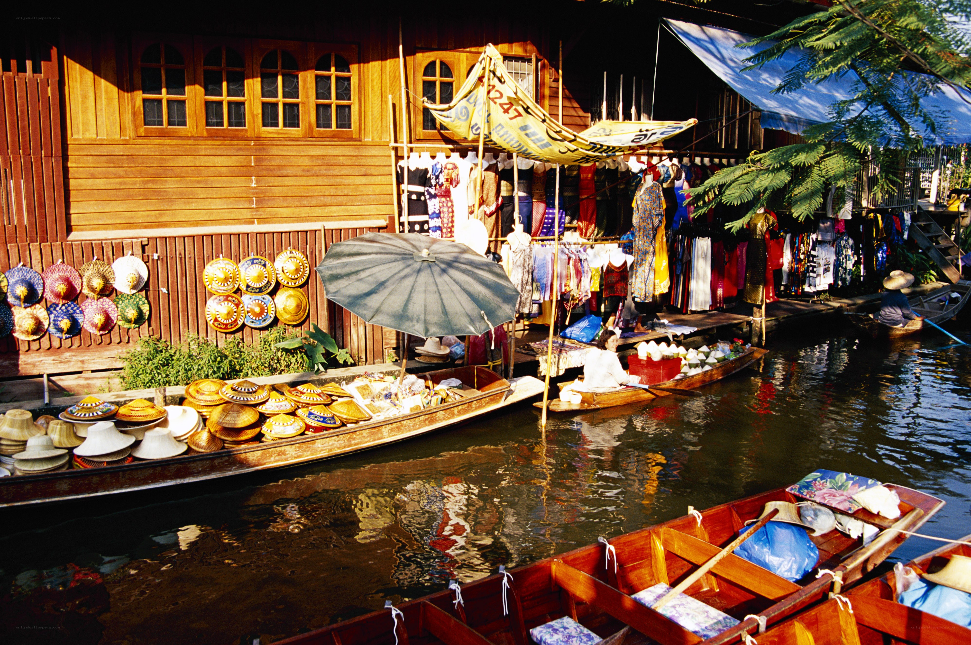 Floating market in Thailand
