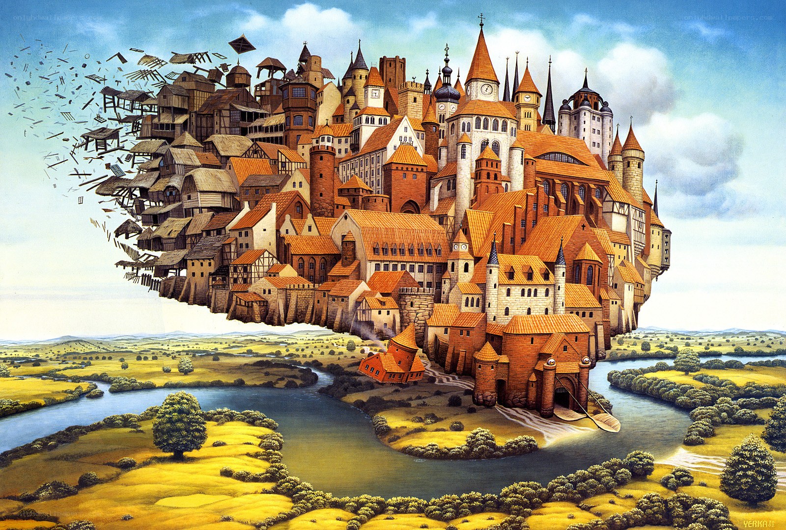 Floating medieval city