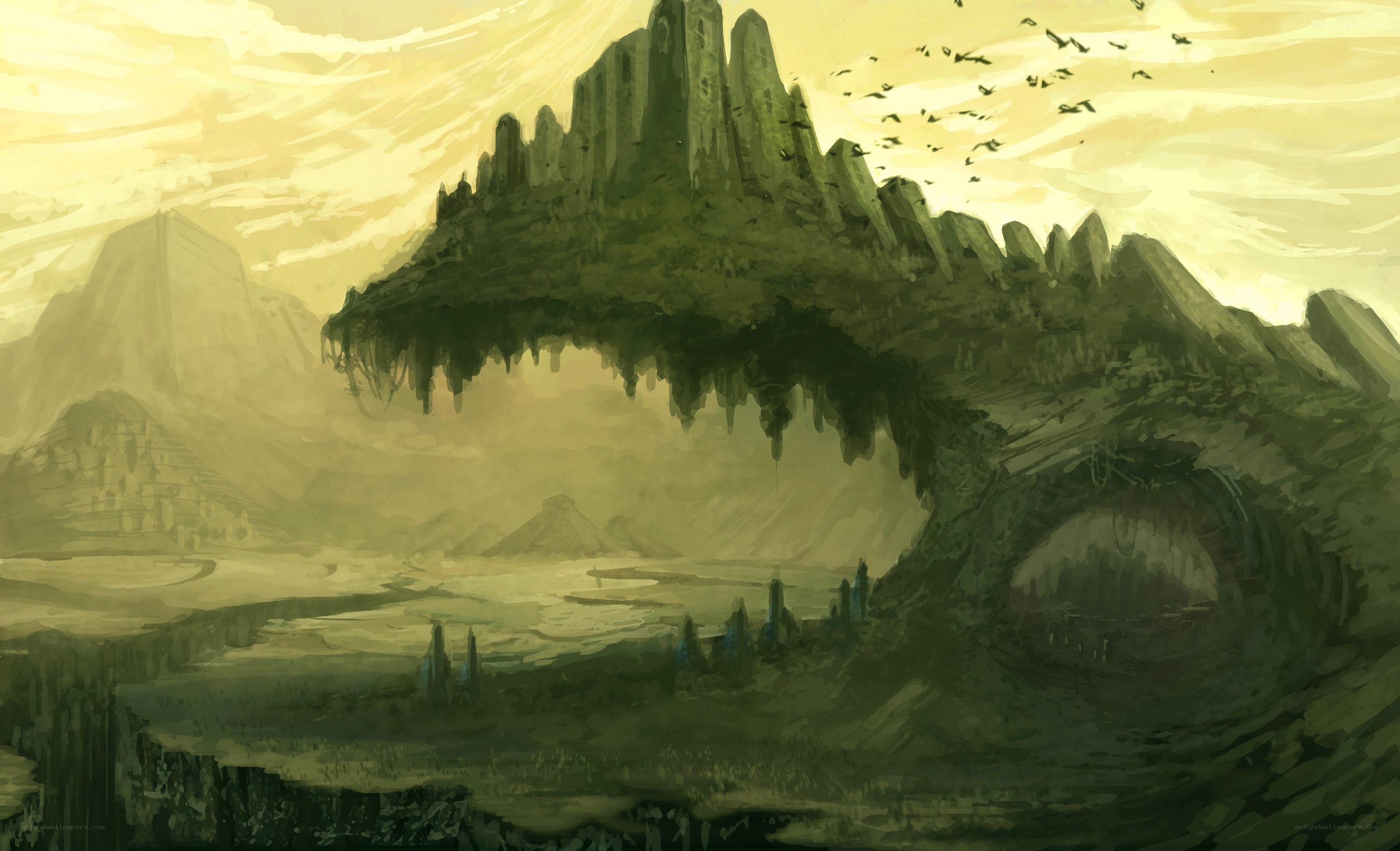floating mountain landscape