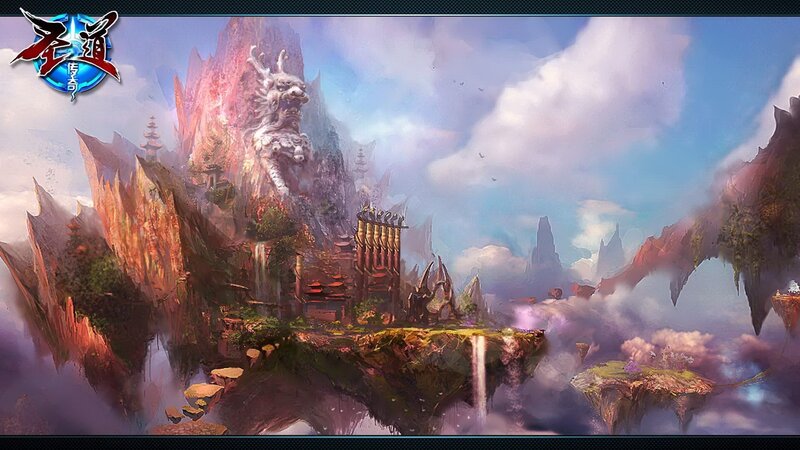 Floating mountain temple