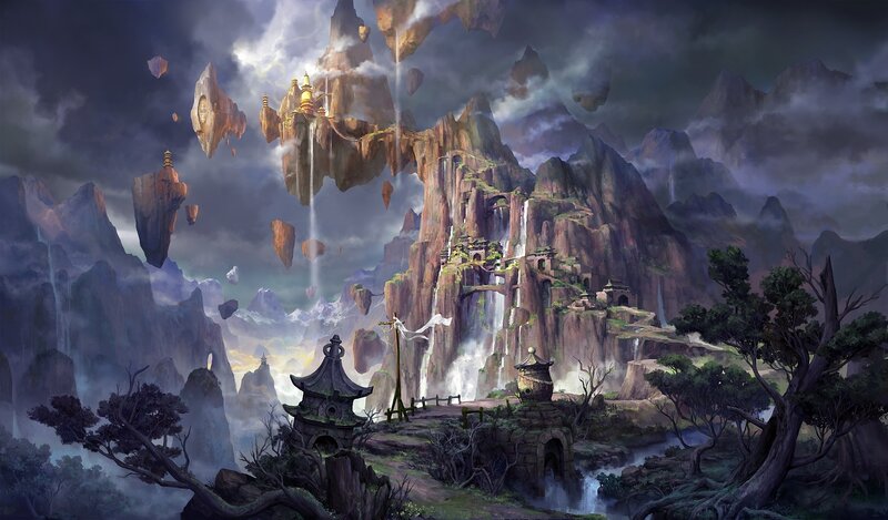 Floating Mountain Temple — Gray