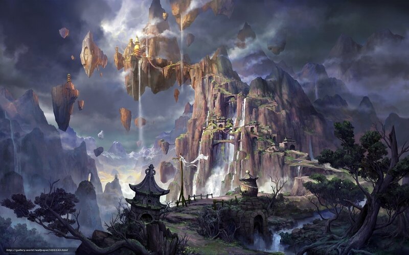 Floating mountain temple