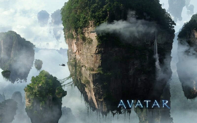 Floating Mountains — Green, Dramatic