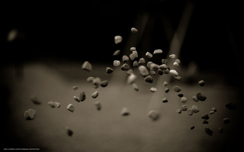 Floating Pebbles in Sepia