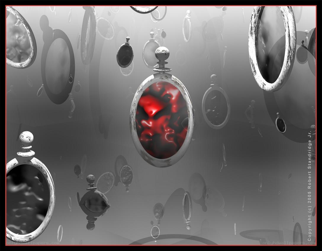 Floating pocket watches with red core