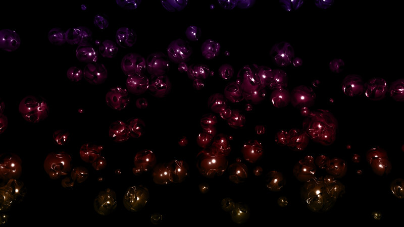 floating purple spheres