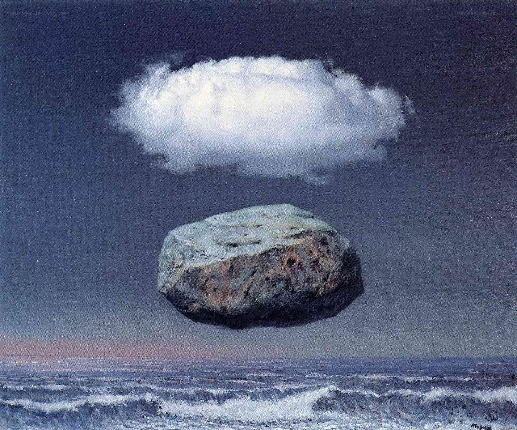 Floating rock and cloud