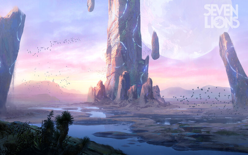 Floating Rock Formations — Pink, Serene