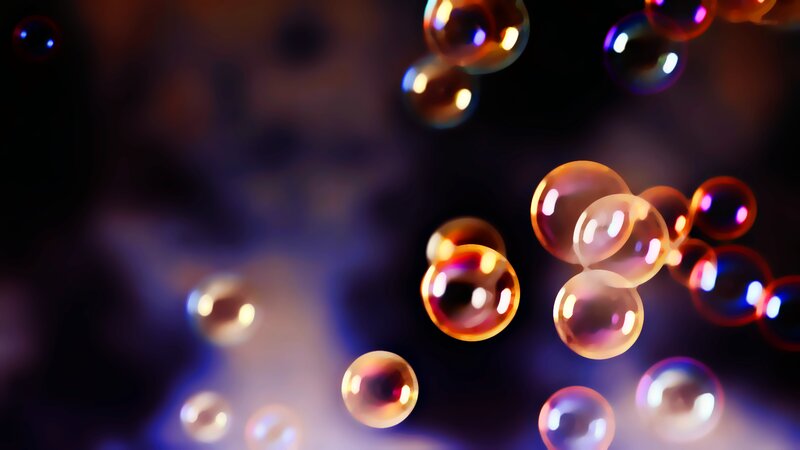 Floating Soap Bubbles — Purple, Dreamy