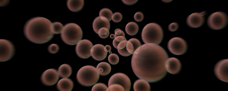 floating spheres in dark space