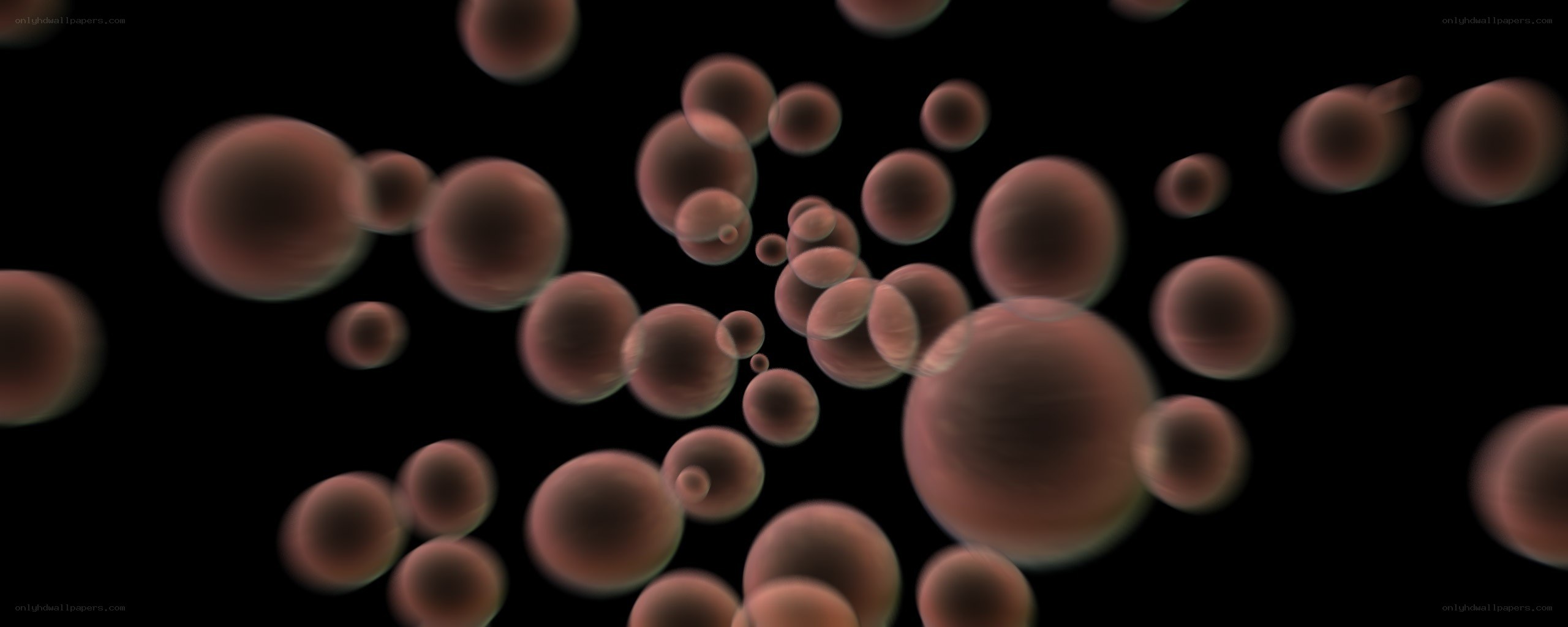floating spheres in dark space