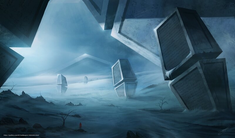 floating stone monoliths