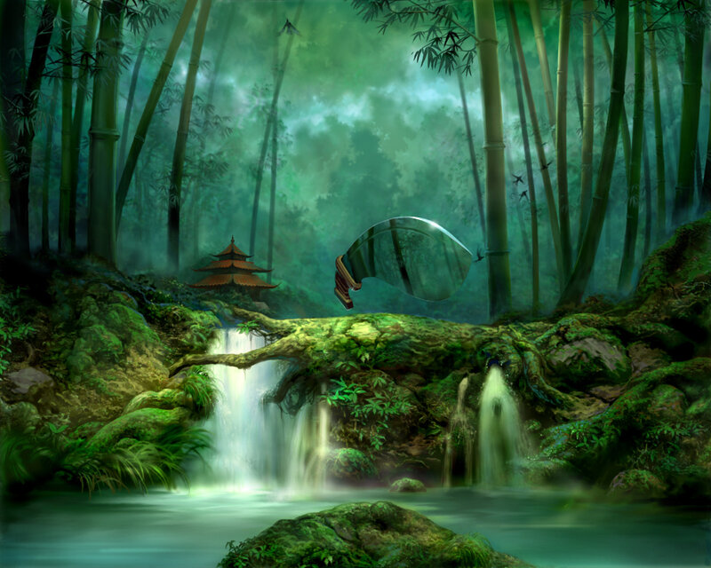 Floating Sword in Forest