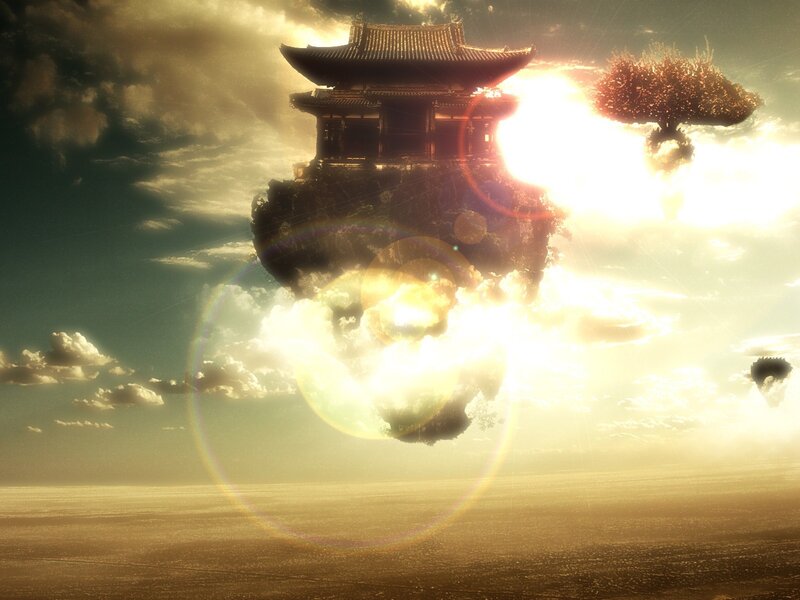 Floating Temple in Sky