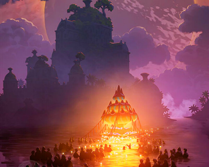 Floating Temple on Water
