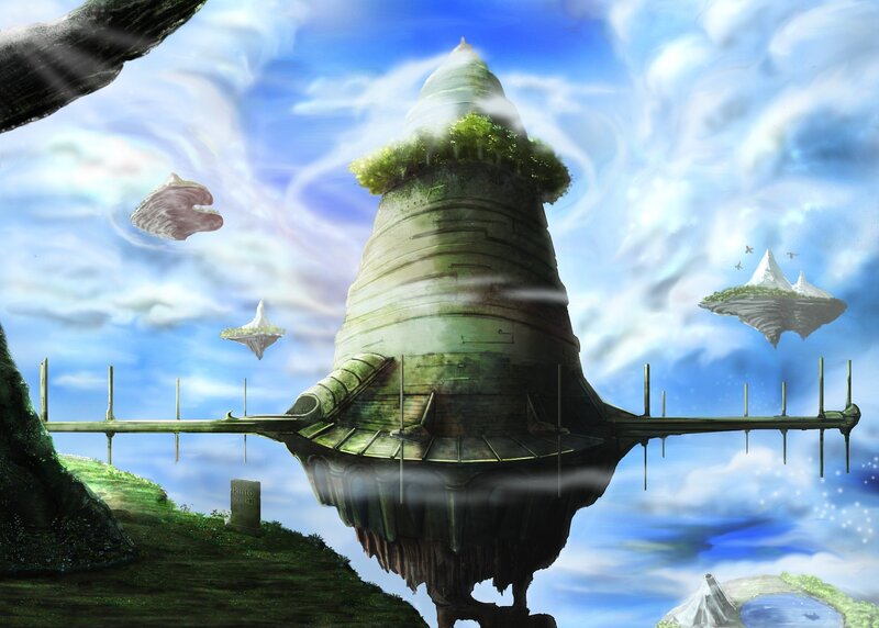 Floating Tower in Sky
