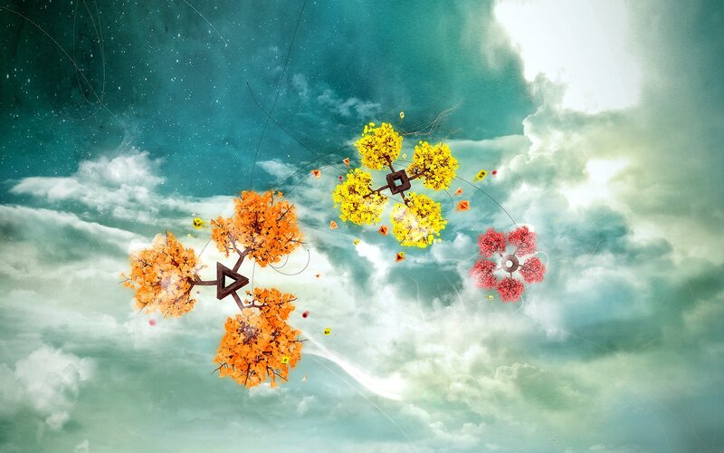 Floating Trees in Sky