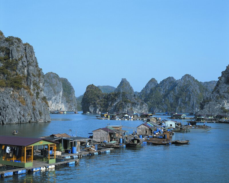 Floating Village in Bay