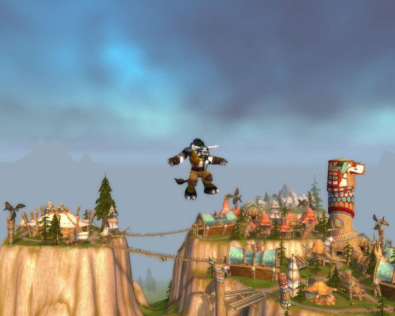 floating village with character