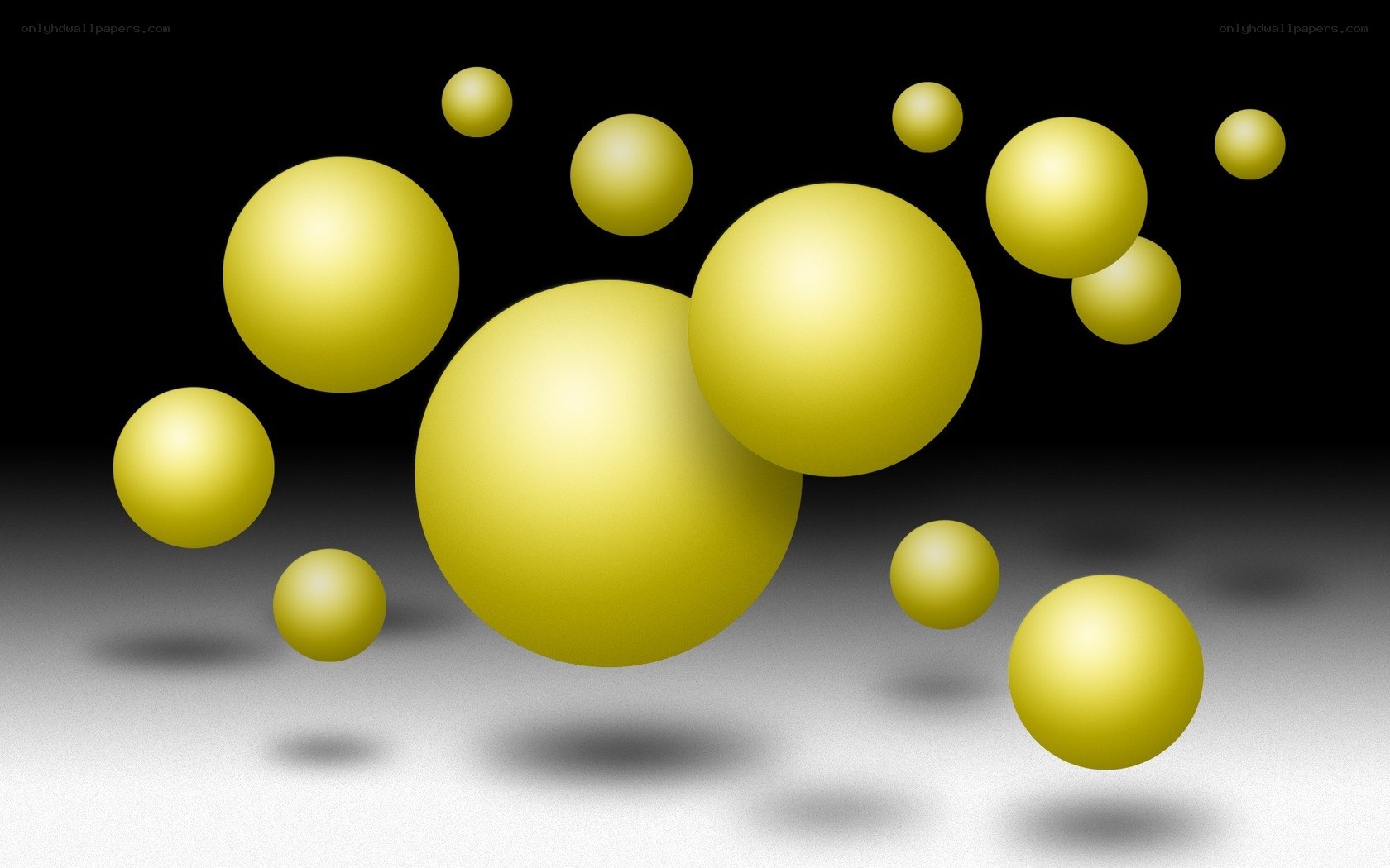 floating yellow spheres