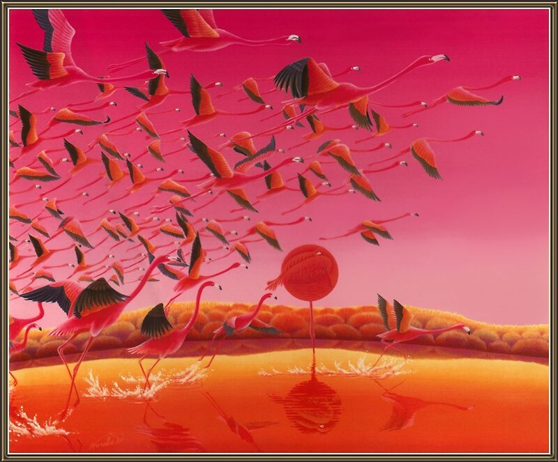 Flock of Flamingos — Pink, Dramatic