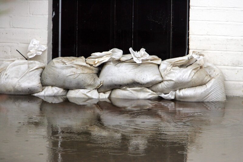flood barriers at doorway