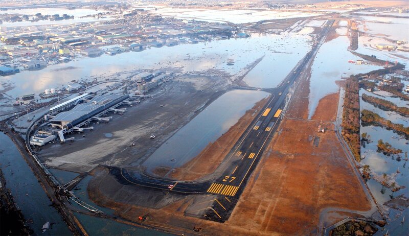 Flooded Airport Runway