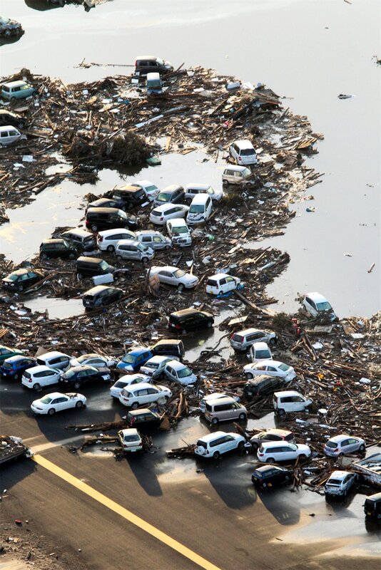 Flooded Cars and Debris — Gray