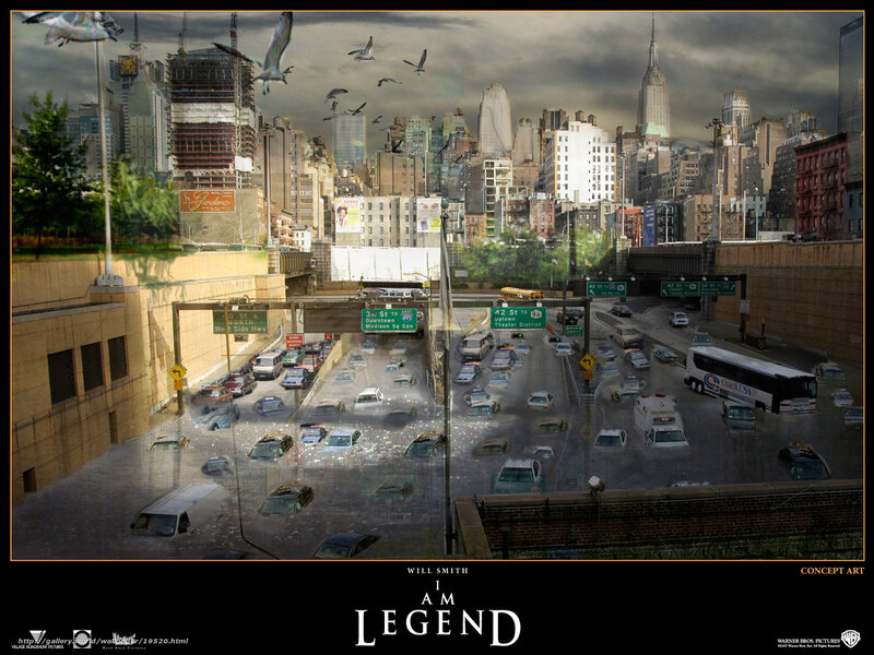 Flooded City Street — Gray