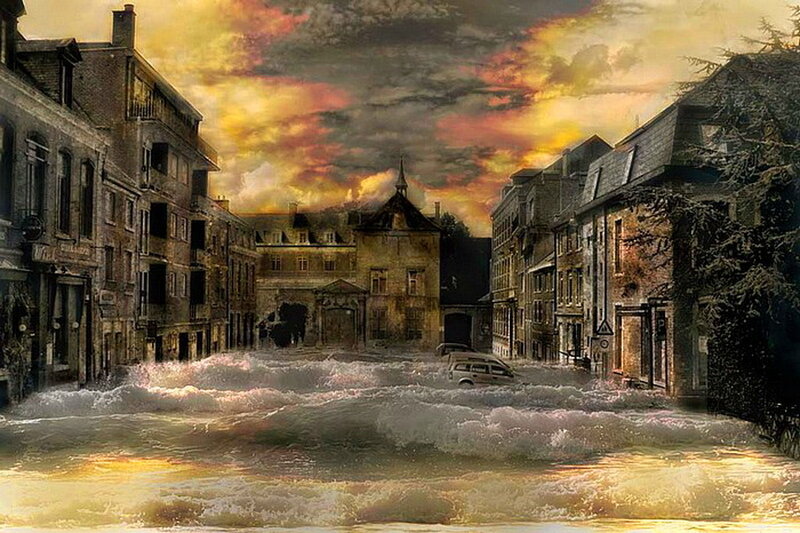 Flooded City Street