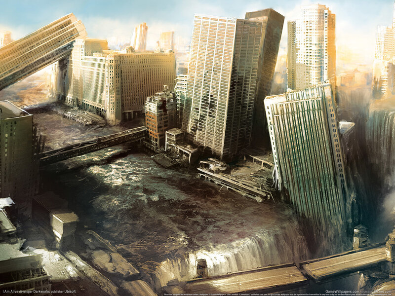 Flooded Cityscape — Brown